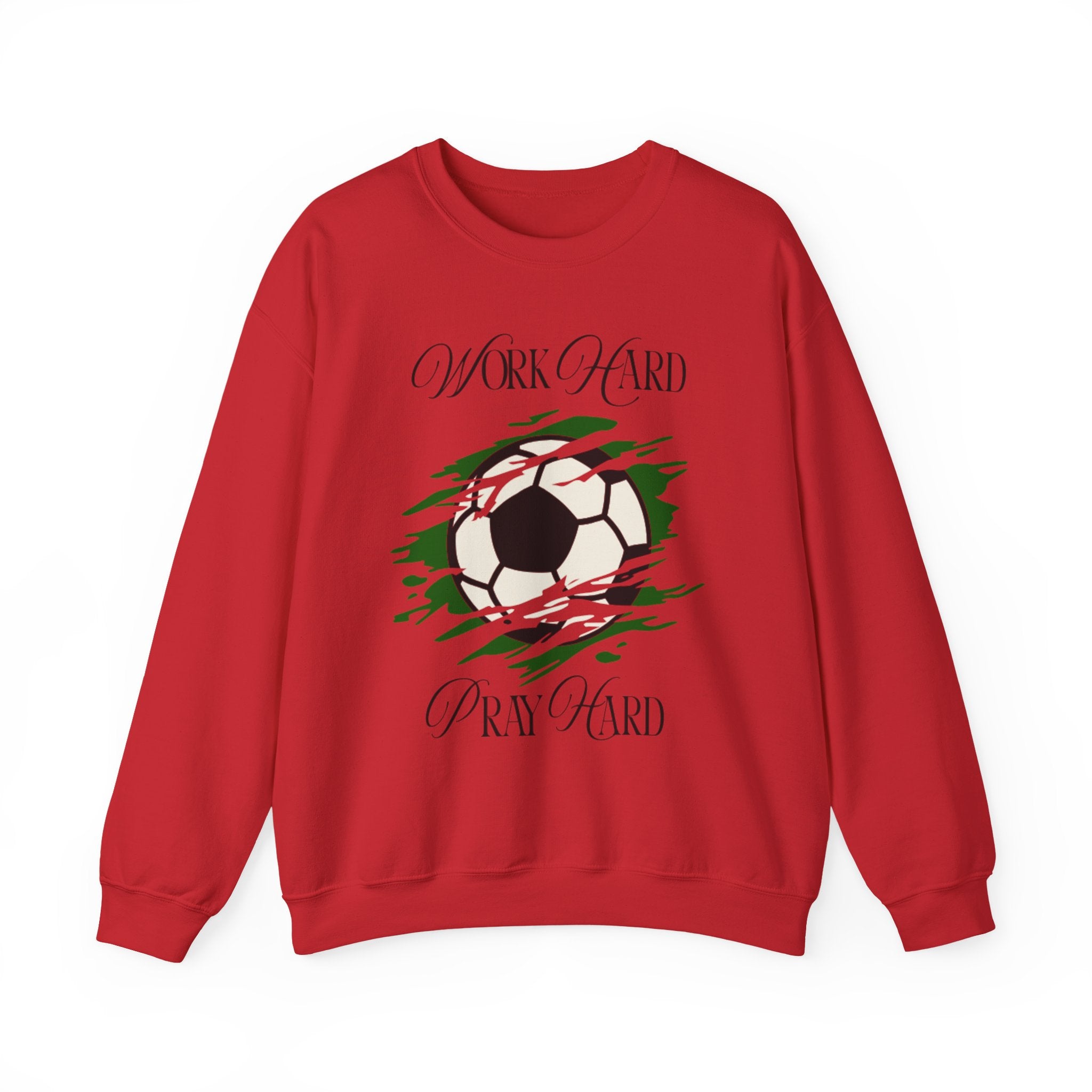Soccer Work Hard Pray Hard - Crewneck Sweatshirt