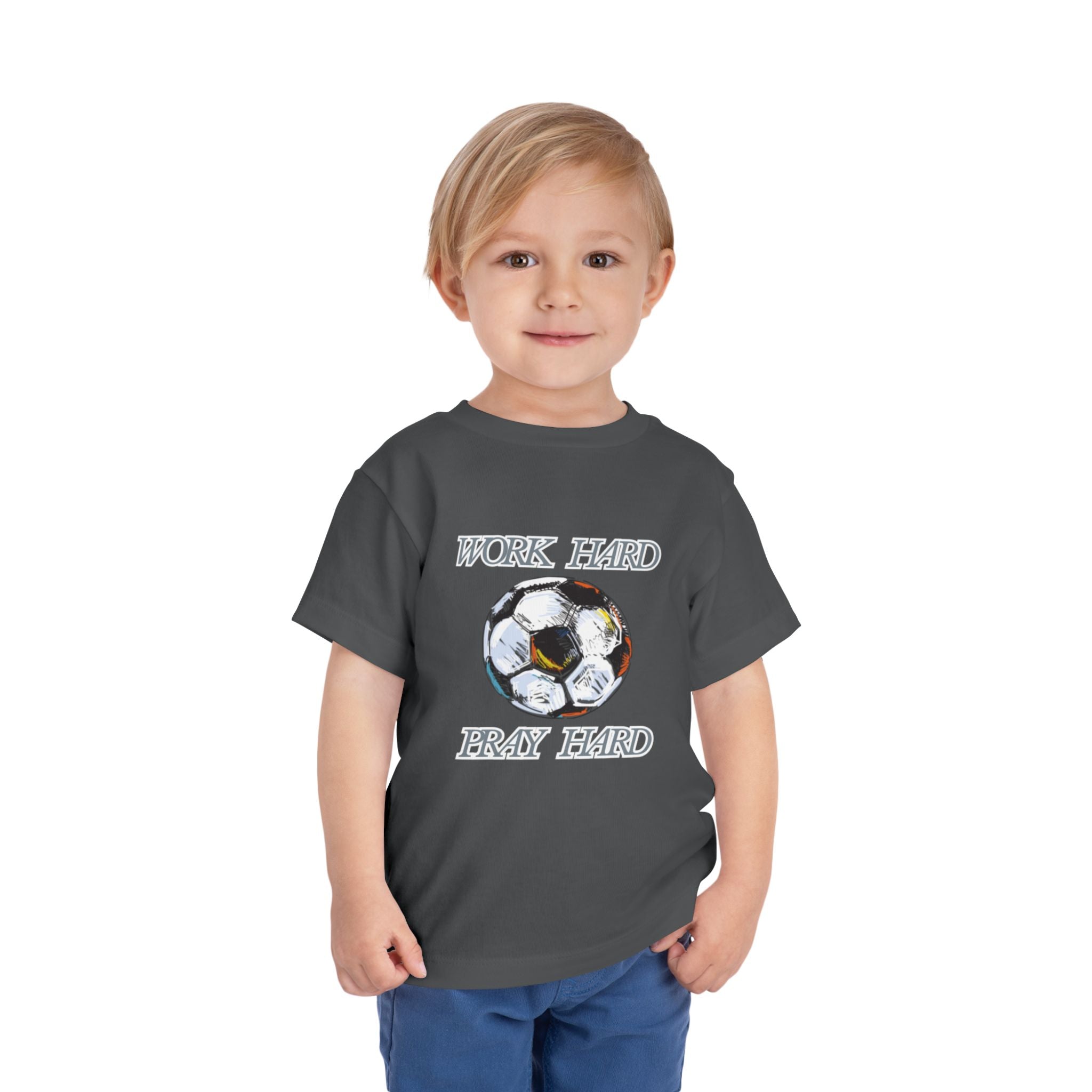 Soccer Work Hard Pray Hard - Toddler Tee