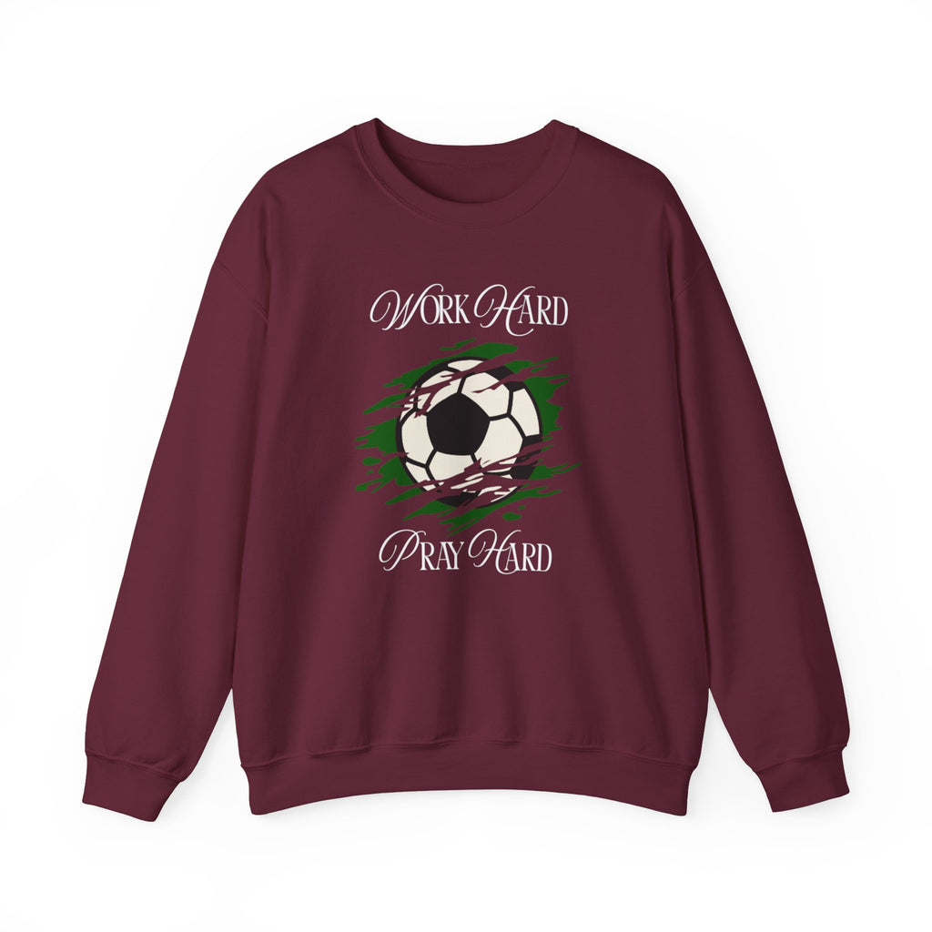 Soccer Work Hard Pray Hard - Crewneck Sweatshirt