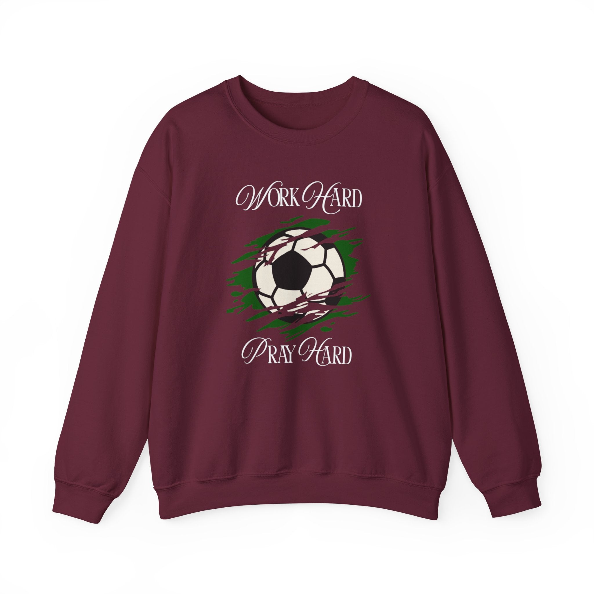 Soccer Work Hard Pray Hard - Crewneck Sweatshirt