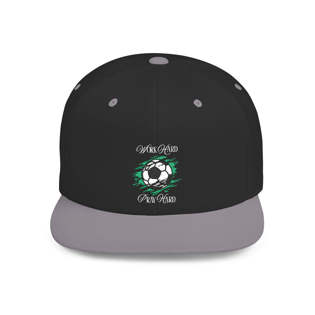 Soccer Work Hard Pray Hard - Christian Snapback