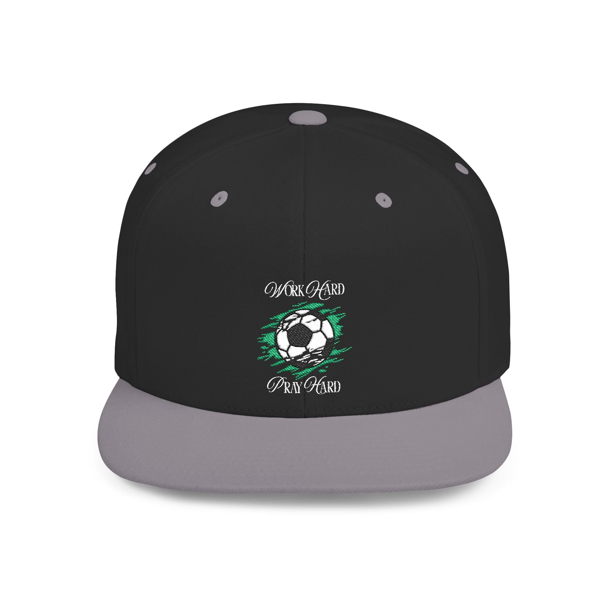 Soccer Work Hard Pray Hard - Christian Snapback