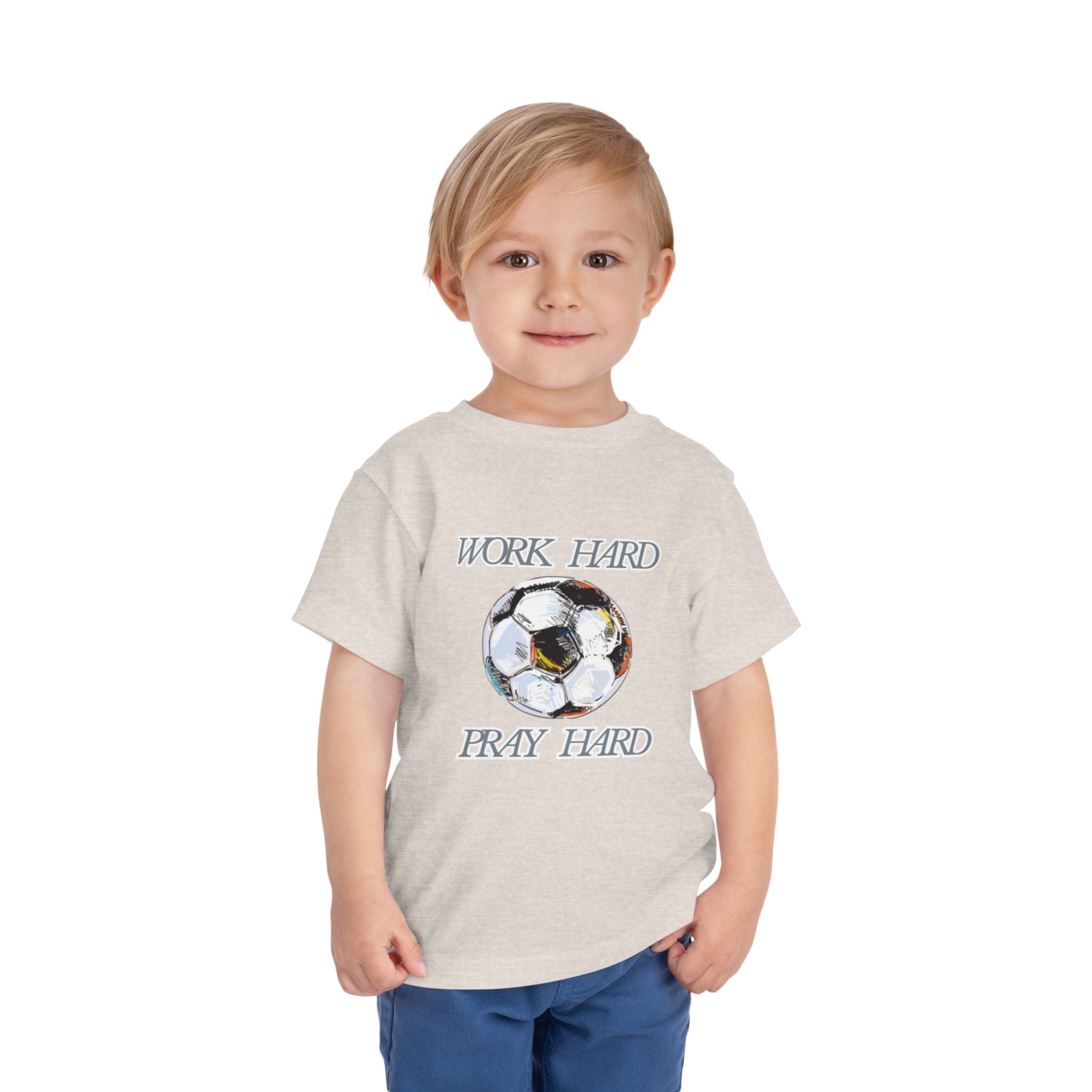 Soccer Work Hard Pray Hard - Toddler Tee