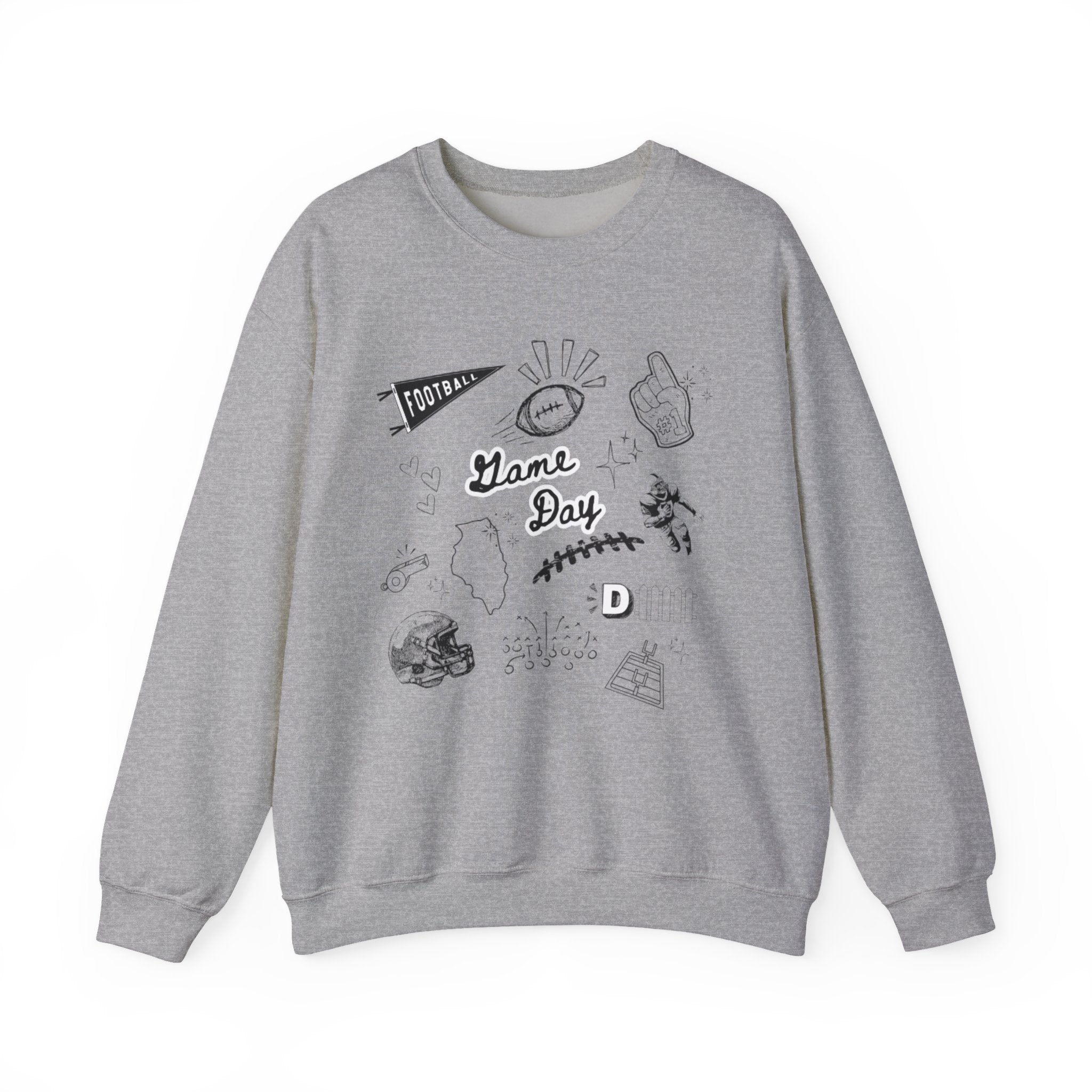 Football Game Day - Graphic Crewneck Sweatshirt