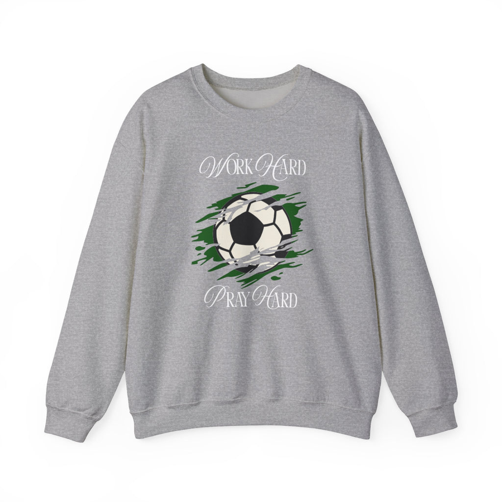 Soccer Work Hard Pray Hard - Crewneck Sweatshirt