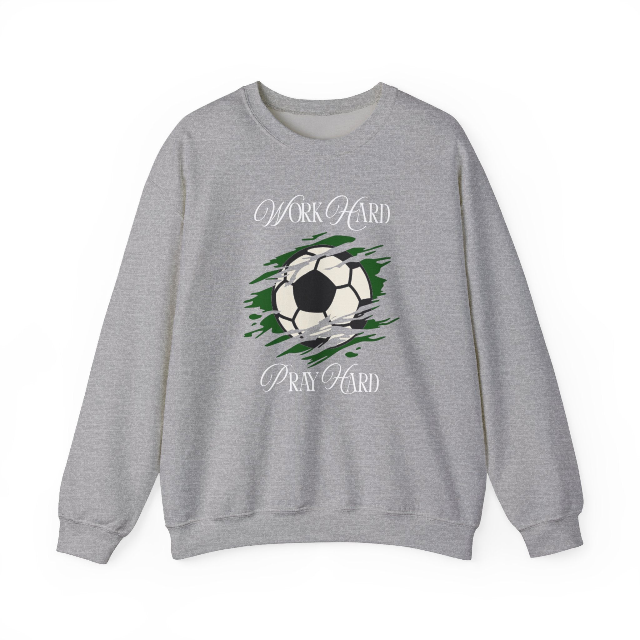 Soccer Work Hard Pray Hard - Crewneck Sweatshirt
