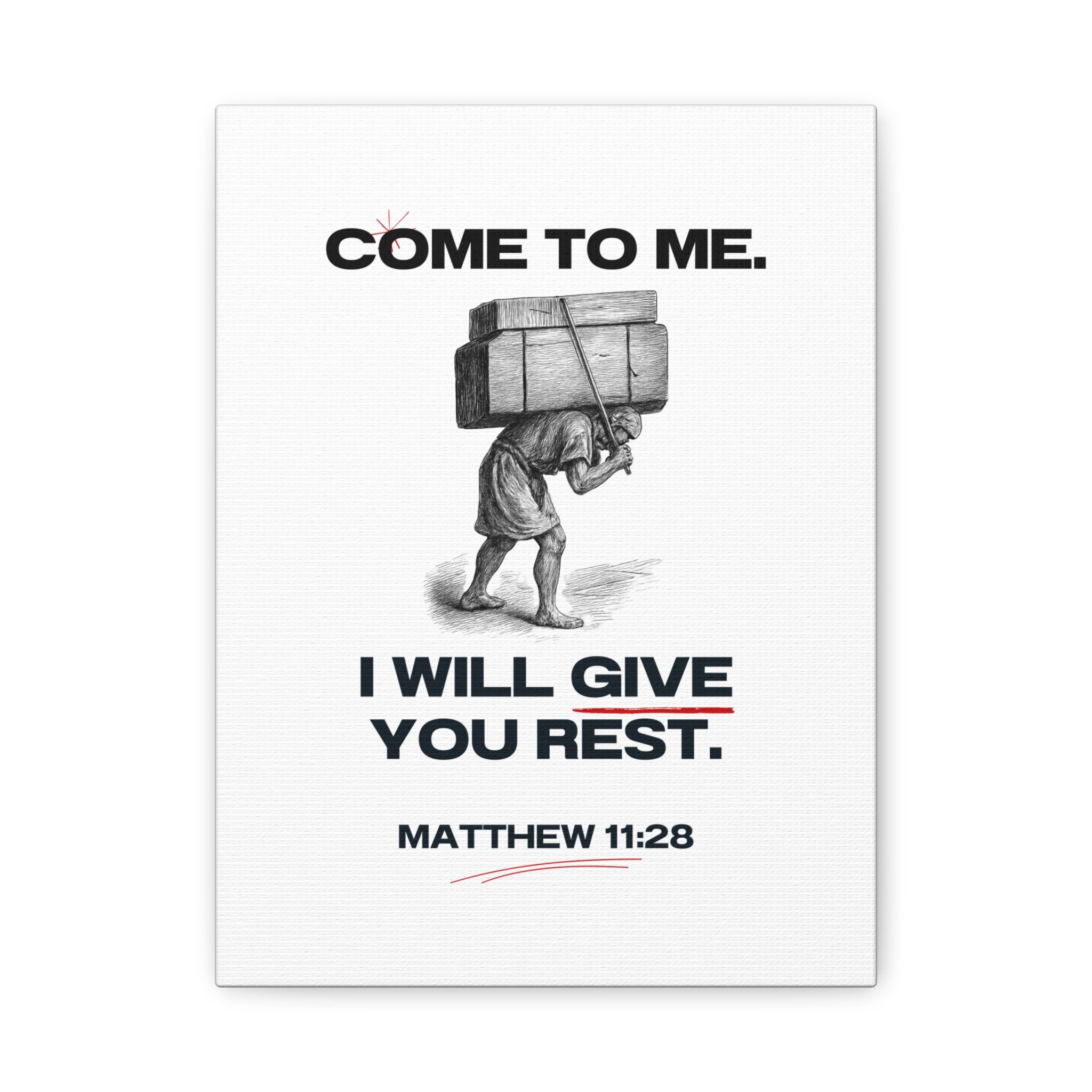 Matthew 11:28 - Christian Wall Art