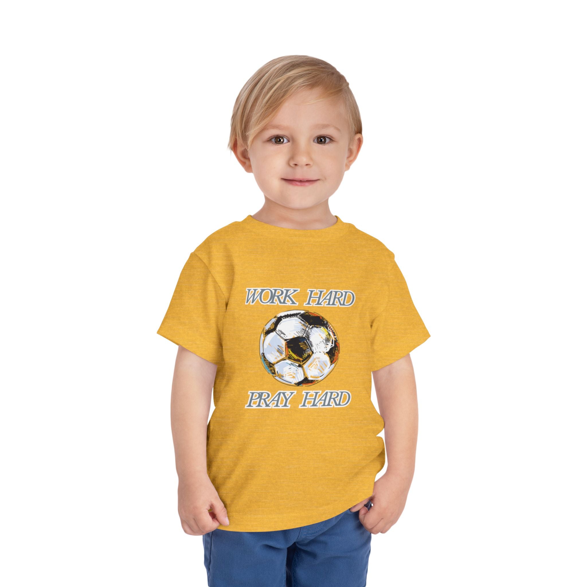 Soccer Work Hard Pray Hard - Toddler Tee