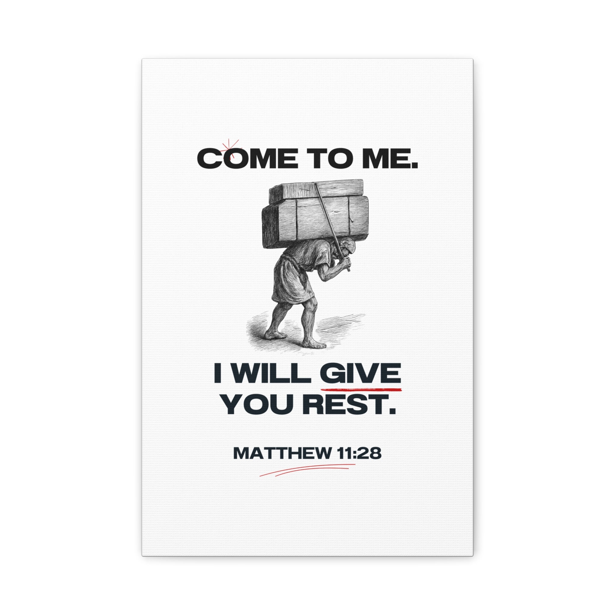 Matthew 11:28 - Christian Wall Art